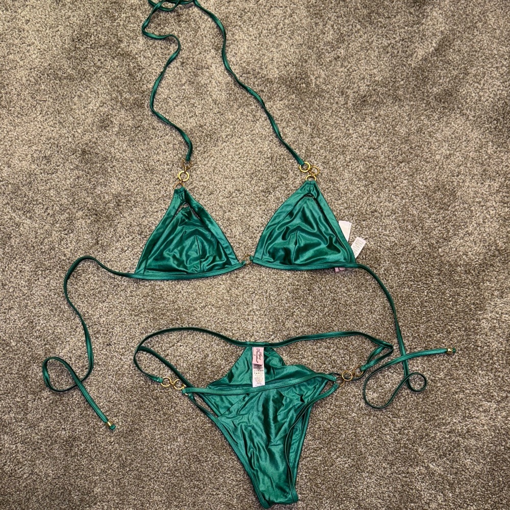 Agent Provacateur Emerald Green Bikini Set